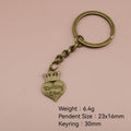 Zinc Alloy Crown Heart Letter Keychain Gift Key Ring view 2