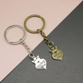 Zinc Alloy Crown Heart Letter Keychain Gift Key Ring view 1
