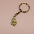Zinc Alloy Crown Heart Letter Keychain Gift Key Ring view 6