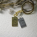 Metal Tarot Card Fortune Keychain Gift view 3
