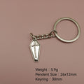 Metal Cross Coffin Keychain Bag Charm Gift for Halloween view 2