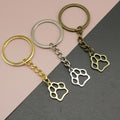 Zinc Alloy Footprint Keychain Bag Charm Gift view 1
