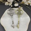Zinc Alloy Vintage Heart Crown Bow Keychain Bag Charm view 4