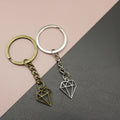 Metal Hollow Diamond Shape Keychain Bag Charm Gift Accessory view 1