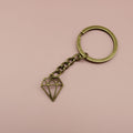 Metal Hollow Diamond Shape Keychain Bag Charm Gift Accessory view 6