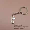 Zinc Alloy Heart Safety Pin Keychain Bag Charm Gift view 2
