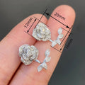 Flower Leaf Zircon Stud Earrings For Women Shiny Floral Fashion Daily Jewelry Accessories view 4