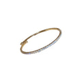 Copper Round Rhinestone Open Bangle For Women Minimalist Light Luxury Jewelry view 5