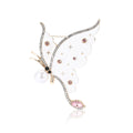 Alloy Pearl Star Butterfly Brooch Pin For Women's Suits view 5