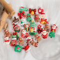 Silver Needle Cartoon Christmas Gingerbread Man Bell Polymer Clay Stud Earrings, Santa Reindeer Holiday Earwear view 2