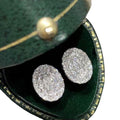 Micro Inlaid Zircon Stud Earrings For Women Elegant Geometric Oval Light Luxury Ear Jewelry view 5