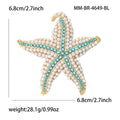 Alloy Pearl Starfish Brooch Pin For Women's Coats And Suits view 4