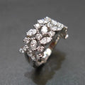 Shiny Geometric Ring With Inlaid Zircon, Elegant Banquet Engagement Finger Jewelry For Women view 5