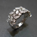 Shiny Geometric Ring With Inlaid Zircon, Elegant Banquet Engagement Finger Jewelry For Women view 1