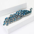 Alloy Rhinestone Peacock Chain Brooch Pin For Suits And Shawls view 3