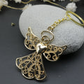 Metal Angel Keychain Bag Charm Gift – Gold view 4