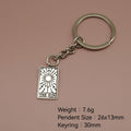 Zinc Alloy The Sun Tarot Card Keychain Gift view 2