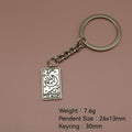 Metal Tarot Moon Card Keychain Bag Charm Gift Key Ring view 2