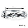 Simple Leaf Ring For Women, European Style Classic Plain Band Daily Fashion Jewelry view 4