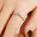 Simple Leaf Ring For Women, European Style Classic Plain Band Daily Fashion Jewelry view 3