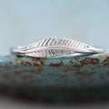 Simple Leaf Ring For Women, European Style Classic Plain Band Daily Fashion Jewelry view 2