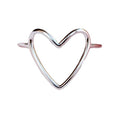 European American Minimalist Heart Ring For Women Classic Plain Band Elegant Daily Jewelry view 5