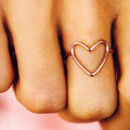European American Minimalist Heart Ring For Women Classic Plain Band Elegant Daily Jewelry view 3