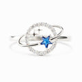 Planet Star Design Ring For Women With Zircon Inlay, Trendy Fashion Jewelry Accessory view 3