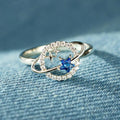 Planet Star Design Ring For Women With Zircon Inlay, Trendy Fashion Jewelry Accessory view 2