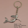 Zinc Alloy Mermaid Keychain Ocean Bag Charm Gift view 2