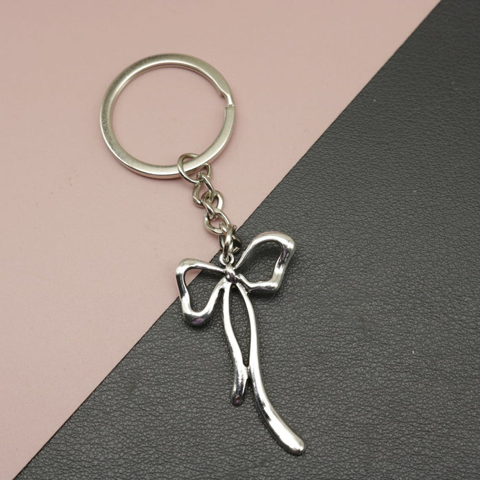 Zinc Alloy Bowknot Keychain Bag Charm Key Ring Gift