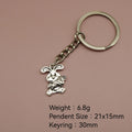 Zinc Alloy Cute Rabbit Shape Keychain Bag Charm Gift Accessory view 2