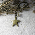 Metal Five-Point Star Keychain Bag Charm Gift view 3