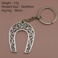 Zinc Alloy Horseshoe Keychain Bag Charm Lucky Gift view 2