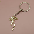 Zinc Alloy Geometric Bow Keychain Bag Charm Gift view 11
