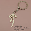Zinc Alloy Geometric Bow Keychain Bag Charm Gift view 2