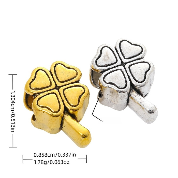Zinc Alloy Four Leaf Clover Charm Pendant No.845180 for DIY Necklace Bracelet Jewelry Making