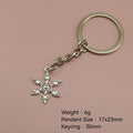 Metal Snowflake Keychain For Winter Bag Charm Gift view 2