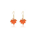 Thanksgiving Cartoon Mushroom House Wreath Turkey Earrings Creative Color Enamel Studs view 5