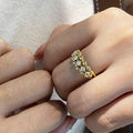 Round Zircon Inlaid Ring For Women, French Sweet Elegant Design Daily Fashion Single Ring view 2
