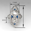 Classic Luxury Geometric Ring For Women, Zircon Inlaid Banquet Fashion Single Finger Ring view 4