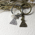 Metal Pizza Slice Keychain Fun Food Bag Charm Gift view 3