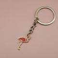 Metal Enamel Flamingo Keychain For Summer Bag Charm view 6