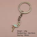 Metal Enamel Flamingo Keychain For Summer Bag Charm view 2