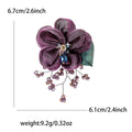 Fabric Lace Tassel Flower Brooch For Cardigan And Shawl Decoration view 4