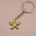 Zinc Alloy Enamel Starfish Keychain Bag Charm Key Ring Gift view 6