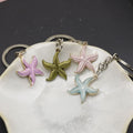 Zinc Alloy Enamel Starfish Keychain Bag Charm Key Ring Gift view 4