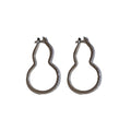 Copper Zircon Gourd Earrings For Women New Chinese Hollow Geometric Light Luxury Designer Style view 5