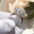 Women's Square Zircon Ring With Multi Prong Setting, Sparkling Wedding Banquet Fashion Jewelry view 3