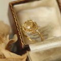 European American French Style Elegant Ring With Faux Moonstone For Daily Lady Jewelry Matching view 2